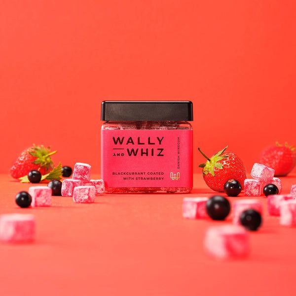 Wally and Whiz Blackcurrant with Strawberry / Johannisbeer mit Erdbeer, veganes Weingummi 140g